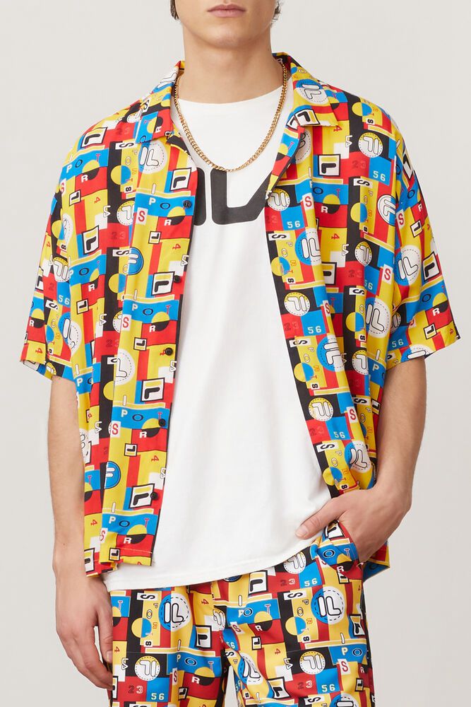 Fila T-Shirt Mens Multicolor - Haulani Hawaiian - Philippines 9215406-QA